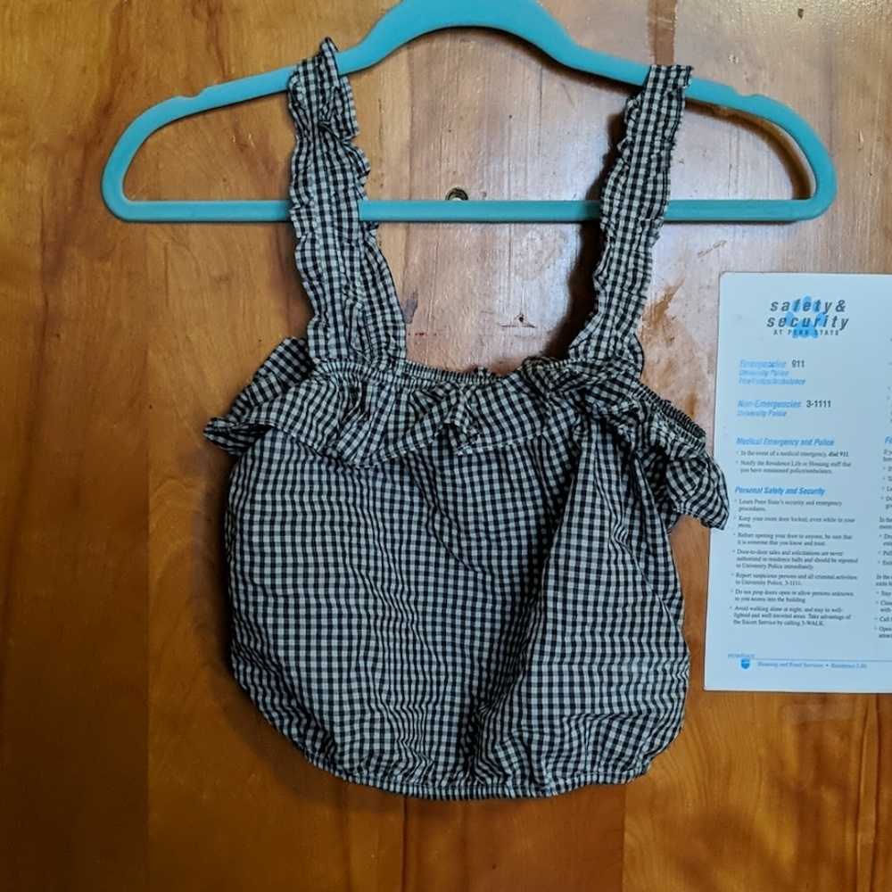 Checkered crop top
